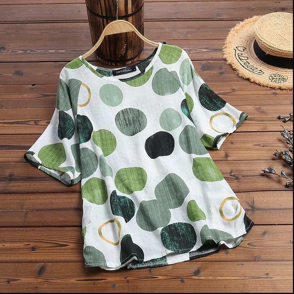 zanzea summer womens polka dot blouse casual short sleeve loose shirt plus size tunic femme party blusas chemise mujer, White
zanzea summer womens polka dot blouse casual short sleeve loose shirt plus size tunic femme party blusas chemise mujer, White