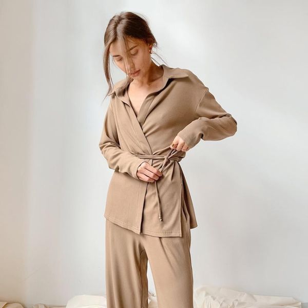 women's sleepwear hiloc ice silk ribbed sets robes women nightwear turn down collar trouser suits full sleeve set woman 2 pieces elegan, Black;red
women's sleepwear hiloc ice silk ribbed sets robes women nightwear turn down collar trouser suits full sleeve set woman 2 pieces elegan, Black;red