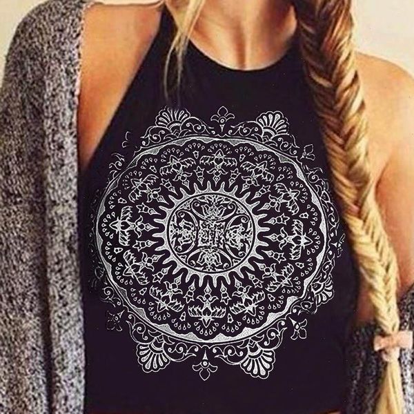 womens fashion mandala print sleeveless halterneck tank crop vest blouse shirts 2021 clothes china cn20, White
womens fashion mandala print sleeveless halterneck tank crop vest blouse shirts 2021 clothes china cn20, White