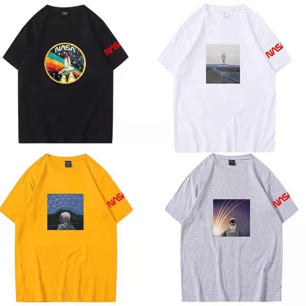 selling trendy brand armband joint astronaut port style t-shirt for men and women couples bf wind loose half-sleeved t-shirt, White;black
selling trendy brand armband joint astronaut port style t-shirt for men and women couples bf wind loose half-sleeved t-shirt, White;black