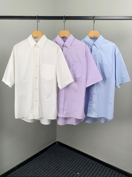 men's casual shirts 2021ss ami fashion short sleeve solid color shirt ultra thin fit social dress brand wear, White;black
men's casual shirts 2021ss ami fashion short sleeve solid color shirt ultra thin fit social dress brand wear, White;black