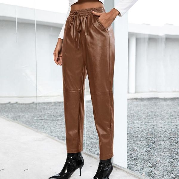 women's pants & capris women casual faux leather winter lady's thick fleece lined stretchy clothing lace-up long trousers, Black;white
women's pants & capris women casual faux leather winter lady's thick fleece lined stretchy clothing lace-up long trousers, Black;white