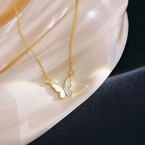 fritillary shell butterfly necklace clavicle chain korean version of the new popular temperament simple female short, Silver
fritillary shell butterfly necklace clavicle chain korean version of the new popular temperament simple female short, Silver