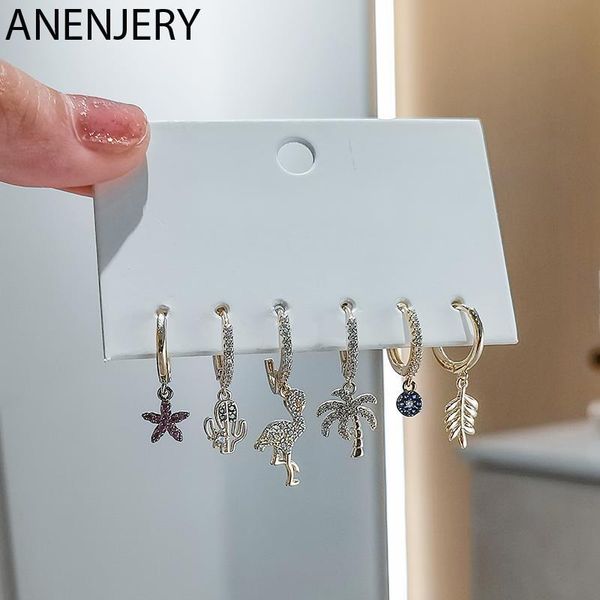 hoop & huggie anenjery 6 pieces/set 925 sterling silver star bird tree leaf blue eye earrings set for women micro zircon party jewelry, Golden;silver
hoop & huggie anenjery 6 pieces/set 925 sterling silver star bird tree leaf blue eye earrings set for women micro zircon party jewelry, Golden;silver