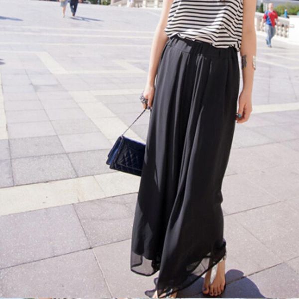 women's pants & capris summer fashion women chiffon wide leg high waist long loose palazzo culottes trousers, Black;white
women's pants & capris summer fashion women chiffon wide leg high waist long loose palazzo culottes trousers, Black;white