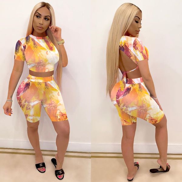 tie dye open back crop biker shorts 2 piece sets womens outfits summer 2021 tracksuit active wear d27-cd29, White
tie dye open back crop biker shorts 2 piece sets womens outfits summer 2021 tracksuit active wear d27-cd29, White