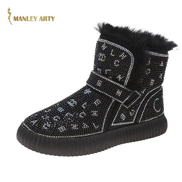 boots winter women water diamond snow leisure walking fur integrated sleeve round head flat bottom anti-skid short, Black
boots winter women water diamond snow leisure walking fur integrated sleeve round head flat bottom anti-skid short, Black