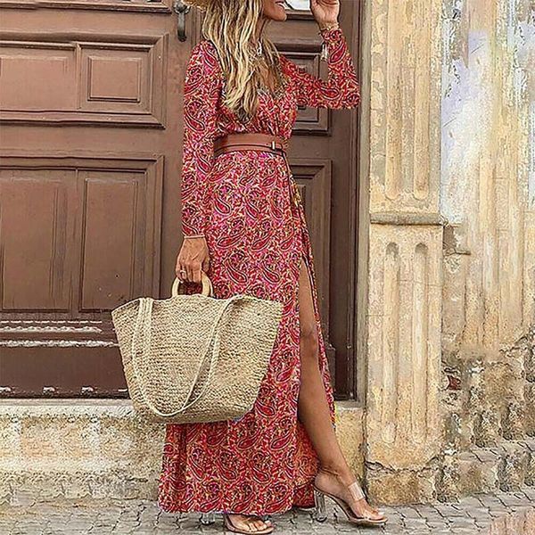 2021 new vintage print maxi women fashion v neck long sleeve plus size casual boho beach elegant party ladies es robe dash, Black;gray
2021 new vintage print maxi women fashion v neck long sleeve plus size casual boho beach elegant party ladies es robe dash, Black;gray