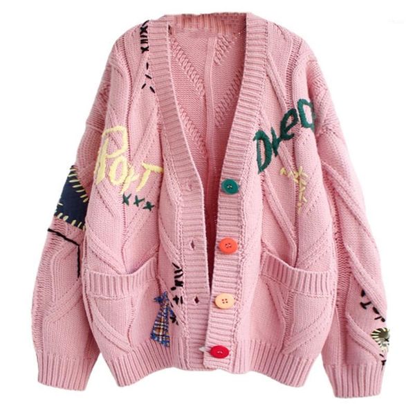 women's knits & tees women crochet knit cardigan long sleeve colorful buttons sweater coat letters embroidery vintage patches loose out, White
women's knits & tees women crochet knit cardigan long sleeve colorful buttons sweater coat letters embroidery vintage patches loose out, White