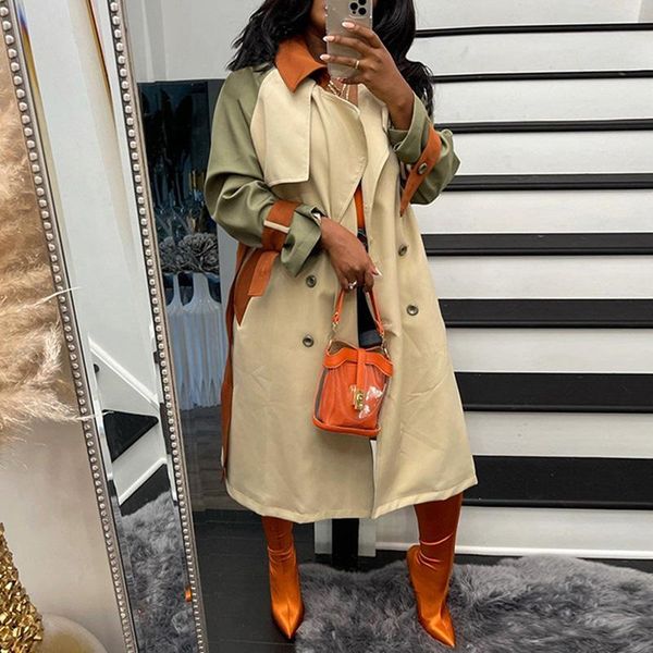 women's trench coats fashion lapel women long elegant double-breasted belt lady cloak windbreaker casual loose sleeve outerwear, Tan;black
women's trench coats fashion lapel women long elegant double-breasted belt lady cloak windbreaker casual loose sleeve outerwear, Tan;black