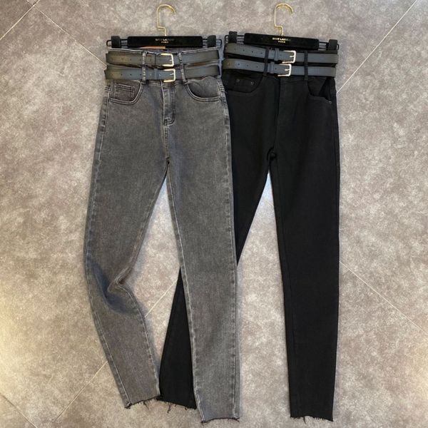 2021 new autumn arrivals high waist long double belt denim pencil female jeans streetwear 7ydz, Blue
2021 new autumn arrivals high waist long double belt denim pencil female jeans streetwear 7ydz, Blue