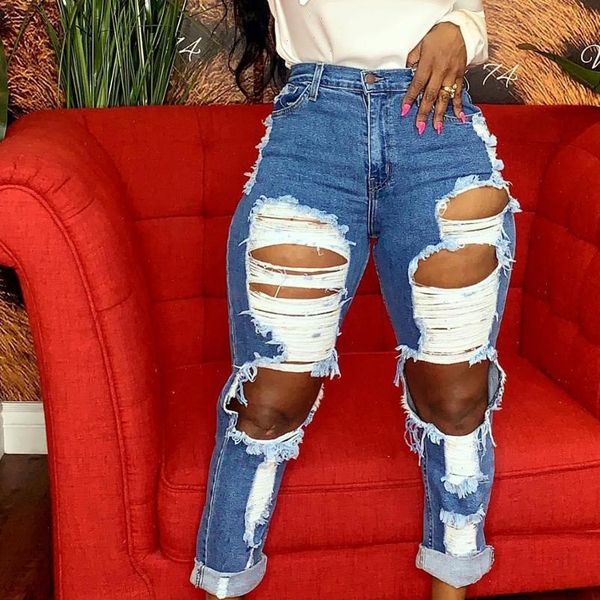 plus size s 5xl fashion women jeans pants hole pencil pants trouser high waist bottom zipper women summer pants, Blue
plus size s 5xl fashion women jeans pants hole pencil pants trouser high waist bottom zipper women summer pants, Blue