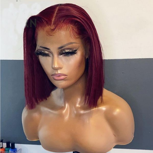preplucked wine red 99j red blunt cut short bob glueless lace front wig for black women synthetic with baby hair silky straightfactory direc
preplucked wine red 99j red blunt cut short bob glueless lace front wig for black women synthetic with baby hair silky straightfactory direc