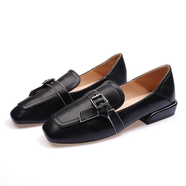dress shoes 2021 all-match flat keel thin autumn semi-high heeled women's soft leather casual loafers, Black
dress shoes 2021 all-match flat keel thin autumn semi-high heeled women's soft leather casual loafers, Black