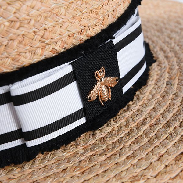 2021 new fashion bee sun for women natural raffia crochet straw with ribbon flat panama hat summer travel beach hats 8e7h, Blue;gray
2021 new fashion bee sun for women natural raffia crochet straw with ribbon flat panama hat summer travel beach hats 8e7h, Blue;gray