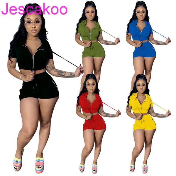 women two piece set fashion hooded zip shorts jogging suit club casual short sleeve tight pants sports outfits, Gray
women two piece set fashion hooded zip shorts jogging suit club casual short sleeve tight pants sports outfits, Gray