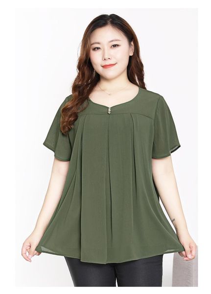 women's blouses & shirts 4xl to 10xl plus size women elegant summer chiffon female loose ladies blusas mujer de moda t20005t, White
women's blouses & shirts 4xl to 10xl plus size women elegant summer chiffon female loose ladies blusas mujer de moda t20005t, White