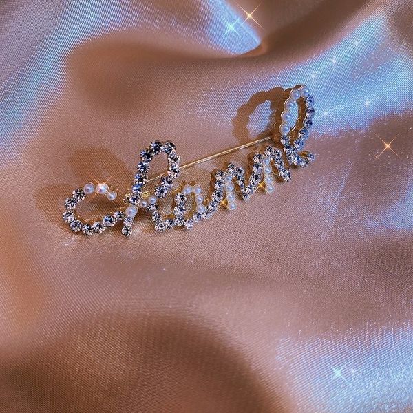 classic fashion brand designer design double letter gold silver brooch women pearl rhinestone brooch suit laple pin fashion jewelry accessor, Gray
classic fashion brand designer design double letter gold silver brooch women pearl rhinestone brooch suit laple pin fashion jewelry accessor, Gray