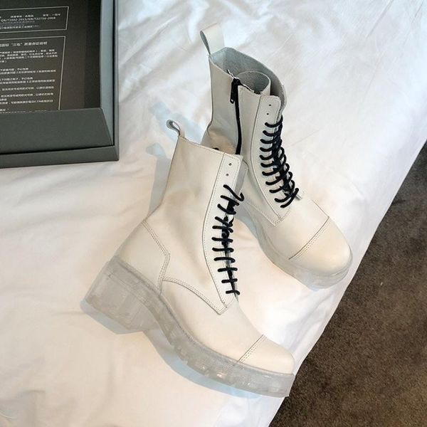 boots 2021 pvc women transparent heel ankle fashion lace up platform warm winter shoes ins thick bottom office lady casual, Black
boots 2021 pvc women transparent heel ankle fashion lace up platform warm winter shoes ins thick bottom office lady casual, Black