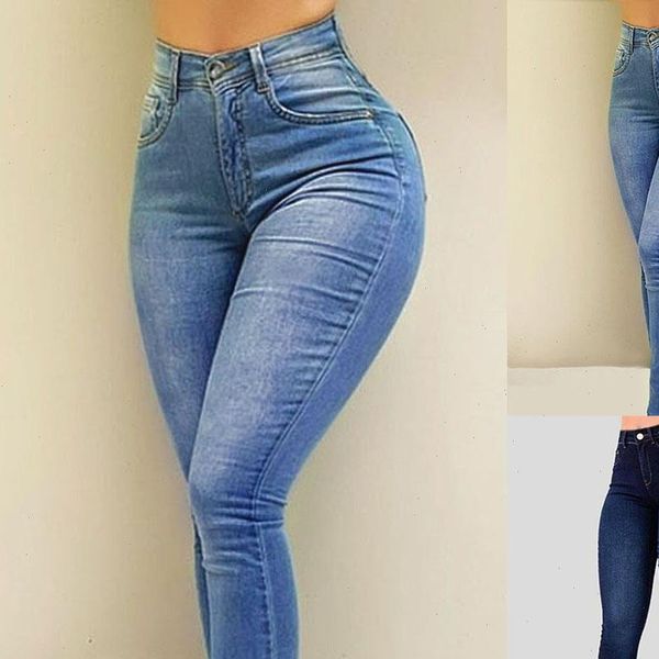 women high waisted skinny denim jeans stretch slim pants calf length jeans casual button office lady pants plus size, Blue
women high waisted skinny denim jeans stretch slim pants calf length jeans casual button office lady pants plus size, Blue