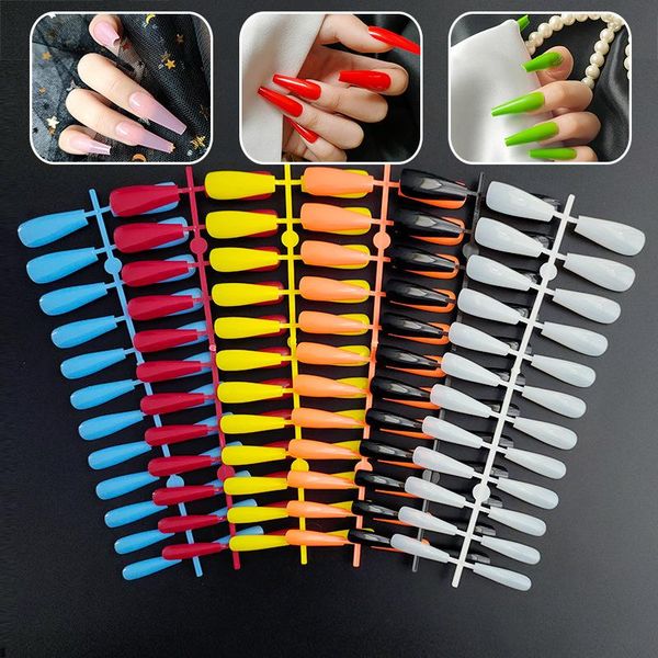 false nails 20pcs solid color fake nail art tips long ballerina coffin abs full cover fasle manicure tools, Red;gold
false nails 20pcs solid color fake nail art tips long ballerina coffin abs full cover fasle manicure tools, Red;gold