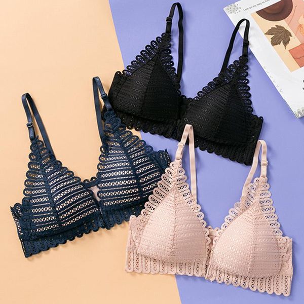 bras underwear lace wireless front closure for women lingerie comfort push up bra adjusted triangle cup backless bralette, Red;black
bras underwear lace wireless front closure for women lingerie comfort push up bra adjusted triangle cup backless bralette, Red;black