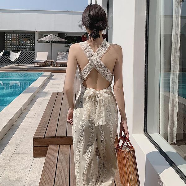 spring deep down low lace bodycon bandage without back beach sleeveless overalls y625 h70d, White;black
spring deep down low lace bodycon bandage without back beach sleeveless overalls y625 h70d, White;black