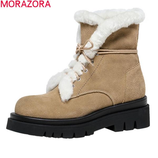 boots morazora 2021 big size 34-42 women cow suede ankle square heels round toe keep warm snow, Black
boots morazora 2021 big size 34-42 women cow suede ankle square heels round toe keep warm snow, Black