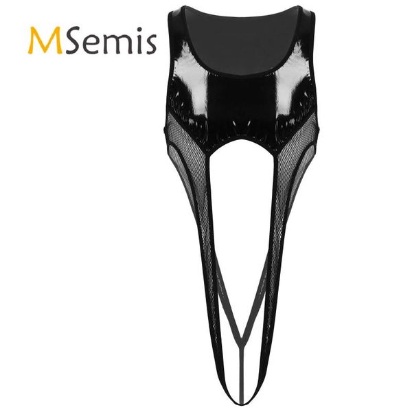 mens crotchless singlet bodysuit patent leather mesh patchwork club stage performance lingerie open crotch costume nightwear
mens crotchless singlet bodysuit patent leather mesh patchwork club stage performance lingerie open crotch costume nightwear