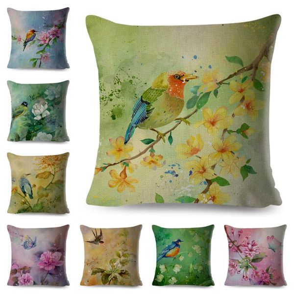 cushion/decorative pillow watercolor flower and birds cushion cover for sofa home car colorful floral animal pillowcase polyester case 45x45
cushion/decorative pillow watercolor flower and birds cushion cover for sofa home car colorful floral animal pillowcase polyester case 45x45
