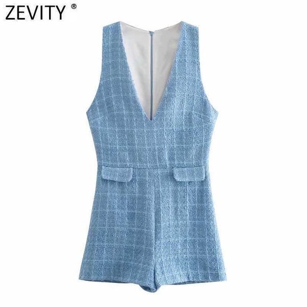 zevity women fashion v neck sleeveless tweed woolen playsuits office lady back zipper slim siamese chic shorts rompers p1010 210603, Black;white
zevity women fashion v neck sleeveless tweed woolen playsuits office lady back zipper slim siamese chic shorts rompers p1010 210603, Black;white