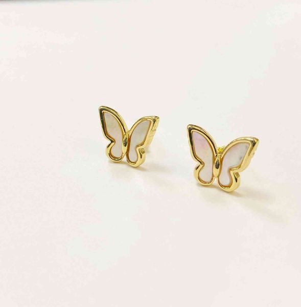 jewelry simple fashion copper plating 18k gold exquisite white fritillaria butterfly earrings temperament female, Golden
jewelry simple fashion copper plating 18k gold exquisite white fritillaria butterfly earrings temperament female, Golden