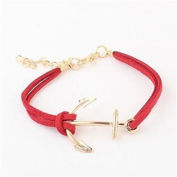 fashion personalized anchor bracelet single layer hand woven leather bracelet for women, Silver
fashion personalized anchor bracelet single layer hand woven leather bracelet for women, Silver