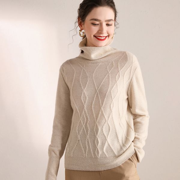 2021 new female long sleeve turtleneck pullover warm thickening women's 100% cashmere knitting jumper autumn winter women sweater 3d80, White;black
2021 new female long sleeve turtleneck pullover warm thickening women's 100% cashmere knitting jumper autumn winter women sweater 3d80, White;black
