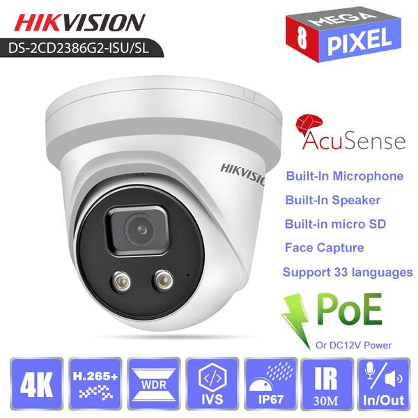 cameras hikvision acusens ds-2cd2386g2-isu/sl monitor ip camera 4k 8mp poe sd card h.265+ app built-in microphone & speaker protection
cameras hikvision acusens ds-2cd2386g2-isu/sl monitor ip camera 4k 8mp poe sd card h.265+ app built-in microphone & speaker protection