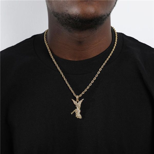 pendant necklaces hip hop bling iced out cubic zirconia stone angel with gun necklace & pendants men tennis chain trendy jewelry solid back, Silver
pendant necklaces hip hop bling iced out cubic zirconia stone angel with gun necklace & pendants men tennis chain trendy jewelry solid back, Silver