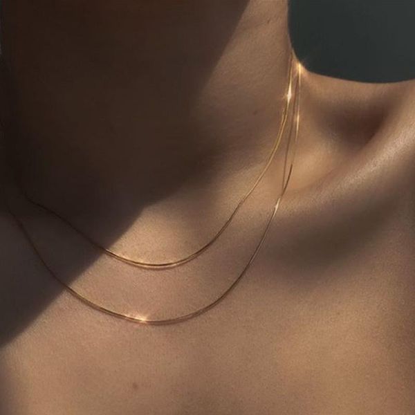 chokers ins fashion gold color clavicle chain soft double layered metal necklace for women girls 2021 jewelry gifts, Golden;silver
chokers ins fashion gold color clavicle chain soft double layered metal necklace for women girls 2021 jewelry gifts, Golden;silver