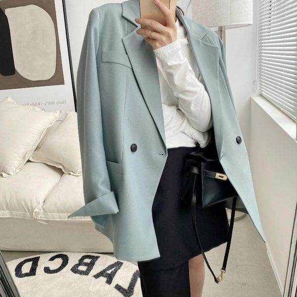 women's suits & blazers autumn solid color elegant blazer women jacket korean style loose v-neck long sleeve black jackets for spring 2, White;black
women's suits & blazers autumn solid color elegant blazer women jacket korean style loose v-neck long sleeve black jackets for spring 2, White;black