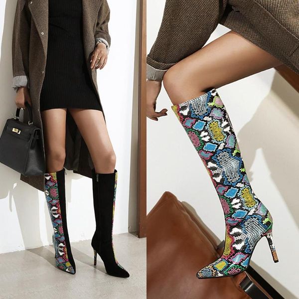 boots 2021 brand women fashion high heels knee faux leather autumn pointed toe winter female shoes, Black
boots 2021 brand women fashion high heels knee faux leather autumn pointed toe winter female shoes, Black