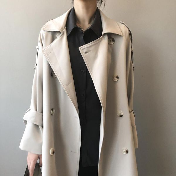 women's trench coats long windbreaker women 2021 spring korean version loose lace temperament coat chic jacket 3357, Tan;black
women's trench coats long windbreaker women 2021 spring korean version loose lace temperament coat chic jacket 3357, Tan;black