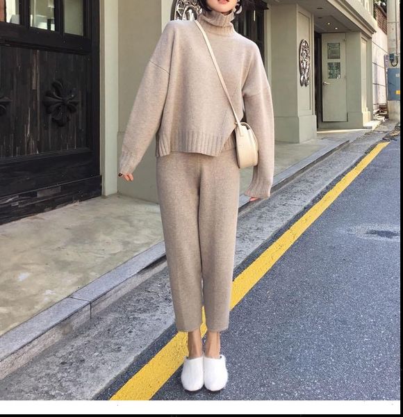 long sleeve women sets 2021 new knitted tracksuit turtleneck sweatshirts women clothing two piece set knit female pants suit133h, Gray
long sleeve women sets 2021 new knitted tracksuit turtleneck sweatshirts women clothing two piece set knit female pants suit133h, Gray