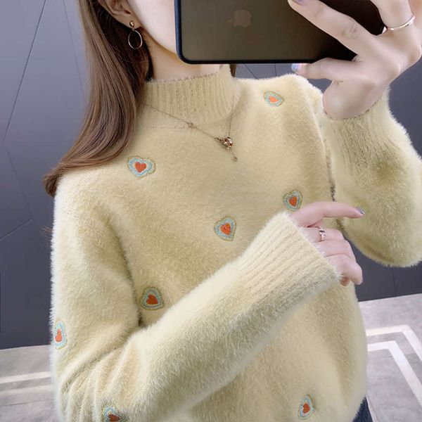autumn and winter 2021 new sweater women's loose fit, lazy style, thickened sweater, korean versatile top, White;black
autumn and winter 2021 new sweater women's loose fit, lazy style, thickened sweater, korean versatile top, White;black