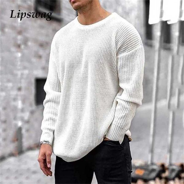 mens casual o-neck solid sweater autumn winter fashion knitted pullover for men harajuku long sleeve jumper streetwear 211221, White;black
mens casual o-neck solid sweater autumn winter fashion knitted pullover for men harajuku long sleeve jumper streetwear 211221, White;black
