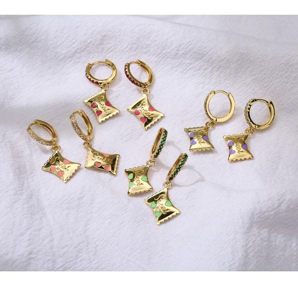 hoop & huggie hecheng,1 pair,sweet candy pendant earrings,brass enamel jewelry for women girls,gold paled gifts, Golden;silver
hoop & huggie hecheng,1 pair,sweet candy pendant earrings,brass enamel jewelry for women girls,gold paled gifts, Golden;silver