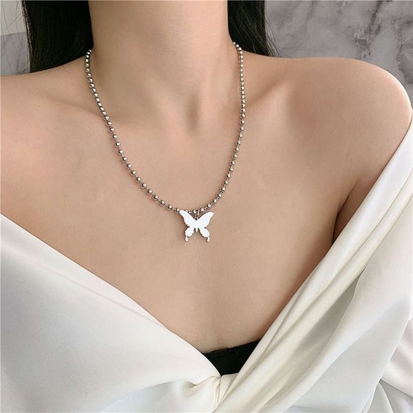 hbp fashion small cool girl hollow stainless steel butterfly bead necklace clavicle chain, Silver
hbp fashion small cool girl hollow stainless steel butterfly bead necklace clavicle chain, Silver