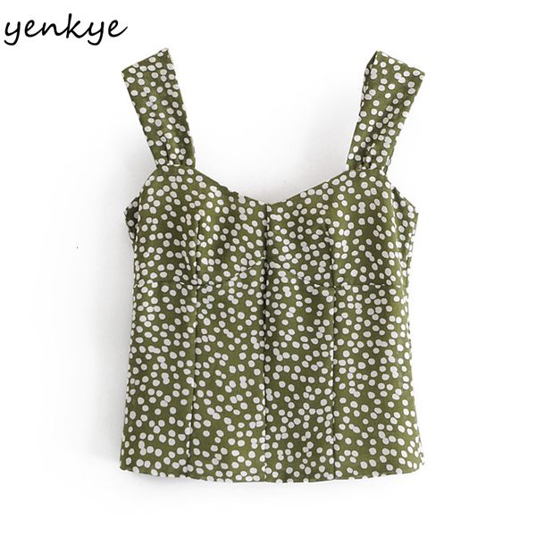 2021 new vintage polka dot green tank women v neck sleeveless crop female holiday summer chiffon 37u7, White
2021 new vintage polka dot green tank women v neck sleeveless crop female holiday summer chiffon 37u7, White
