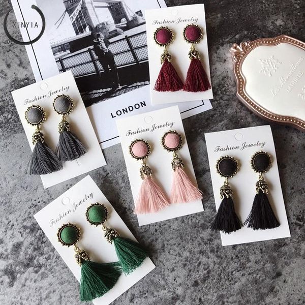 stud pendant necklaces retro korean style tassel for women, Golden;silver
stud pendant necklaces retro korean style tassel for women, Golden;silver