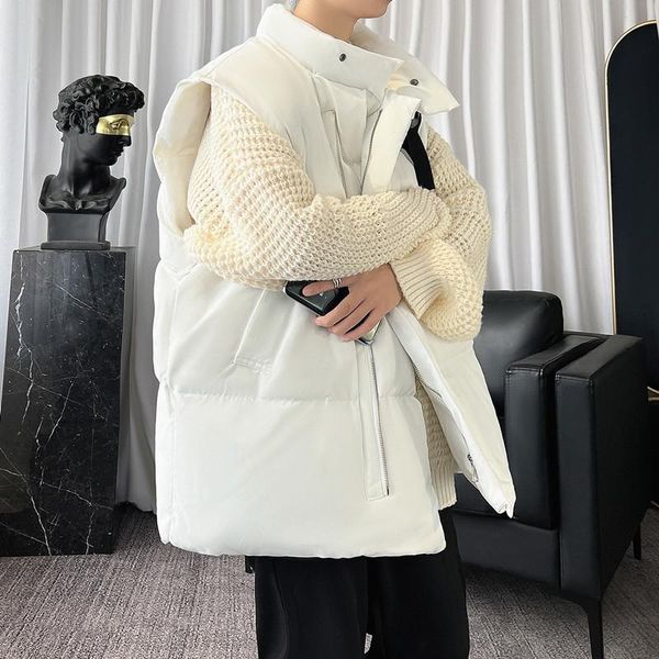 men's vests winter down vest men warm fashion casual stand-up collar padded korean loose sleeveless jacket mens large size m-5xl, Black;white
men's vests winter down vest men warm fashion casual stand-up collar padded korean loose sleeveless jacket mens large size m-5xl, Black;white