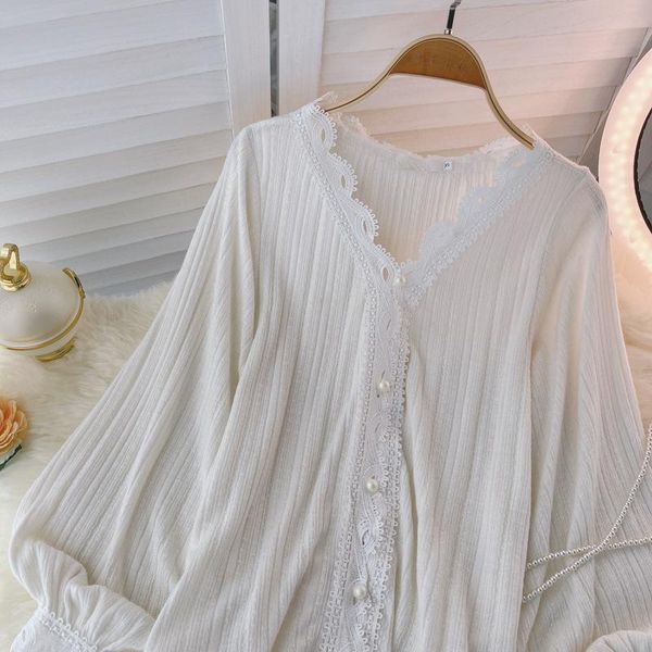 women's blouses & shirts jastie 2021 spring autumn elegant blouse white lace v-neck long sleeve hollow single-breasted chic
women's blouses & shirts jastie 2021 spring autumn elegant blouse white lace v-neck long sleeve hollow single-breasted chic