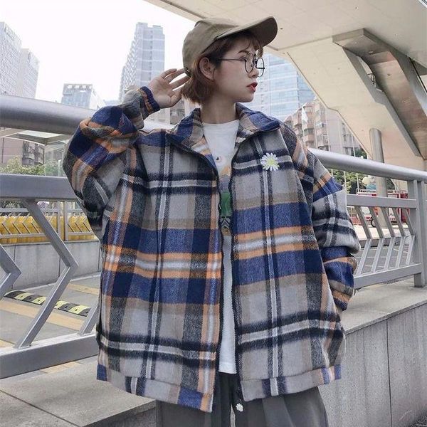 women's jackets harajuku coat for men women 2021 autumn hong kong style retro plaid baseball jacket loose student thick woolen techwear, Black;brown
women's jackets harajuku coat for men women 2021 autumn hong kong style retro plaid baseball jacket loose student thick woolen techwear, Black;brown